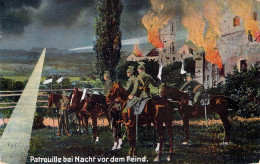 MILITARIA - MANOEUVRE - Patrouille Bei Nacht Vor Dem Feind - Carte Postale Ancienne - Manöver