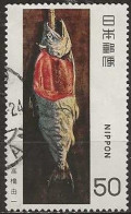 JAPAN 1980 Modern Japanese Art - 50y - Salmon (Yuichi Takahashi) FU - Usati