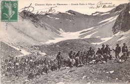 MILITARIA - MANOEUVRE - Chasseurs Alpins En Manoeuvre - Grande Halte à L'Opon - Carte Postale Ancienne - Manoeuvres