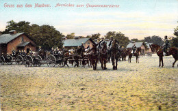 MILITARIA - MANOEUVRE - Gruss Aus Dem Manöver - Ausrücken Zum Gespannexerzieren - Carte Postale Ancienne - Maniobras