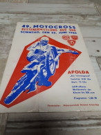 Moto Cross Apolda 22.06.1980 , Motocross , Rennsport , DDR , Programm , Rennprogramm , Programmheft , Program !!! - Moto