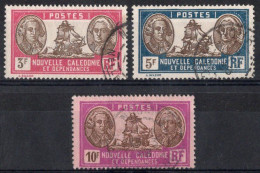 Nvelle CALEDONIE Timbres-Poste N°158 à 160 Oblitérés TB Cote : 4€25 - Usati