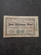 BILLET ZWEI 2 MILLIONEN MARK 22 08 1923 NOTGELD / ALLEMAGNE GERMANY BANKNOTE - Ohne Zuordnung