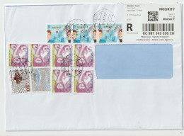 6194 Lettre Cover SUISSE HELVETIA SWITZERLAND Recommandé Registered Neufchatel 2017 - Postmark Collection