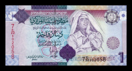 Libia Libya 1 Dinar Muammar Al-Ghaddafi ND (2009) Pick 71 Sc Unc - Libya