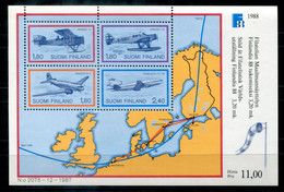 FINNLAND Block 4, Bl.4 Mnh - FINLANDIA '88, Flugzeuge, Planes, Avions - FINLAND / FINLANDE - Blocks & Sheetlets