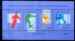 FINNLAND Block 8, Bl.8 Mnh - Ski - FINLAND / FINLANDE - Blokken & Velletjes