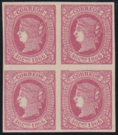 1866-183 CUBA SPAIN ESPAÑA 1866 ISABEL II 40c  SEGUI FORGERY FALSO PARA ESTUDIO. - Prephilately