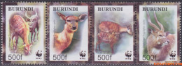 Burundi 2004 - Mi:1867/1870, Yv:1078/1081, Stamp - XX - Wwf Swamp Antelope - Usati