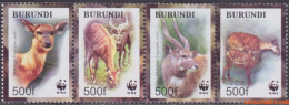 Burundi 2004 - Mi:1867/1870, Yv:1078/1081, Stamp - XX - Wwf Swamp Antelope - Oblitérés