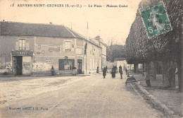 CPA 91 AUVERS SAINT GEORGES / LA PLACE / MAISON CADOT - Sonstige & Ohne Zuordnung