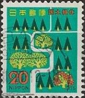 JAPAN 1975 National Land Afforestation Campaign - 20y. - Plantation FU - Oblitérés