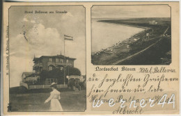 Nordseebad Büsum - Hotel Bellevue Am Strande - 2 Ansichten - Von 1903 (46927) - Buesum