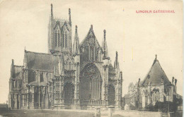 Lincoln Cathedral Glitter Novelty Postcard - Lincoln