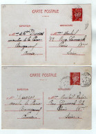 TB 4064 - 1942 - Entier Postal Type Pétain - Mme DUCROS Moulin De La Parée à BOURGANEUF Pour Mme MONTEIL à PARIS - Cartes Postales Types Et TSC (avant 1995)