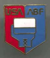 Boxing Box Boxe Pugilato - USA ABF, United States A Amateur Boxing Federation, Enamel, Vintage Pin, Badge, Abzeichen - Boxen