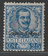 ERYTHREE - N°24 * (1903-22) 25c Bleu - Eritrée