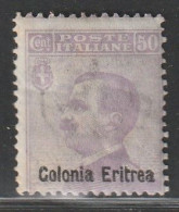 ERYTHREE - N°35 * (1908-16) 50c Violet - Eritrée