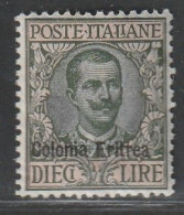 ERYTHREE - N°36 ** (1908-16) 10 L Olive Et Rose - Eritrea