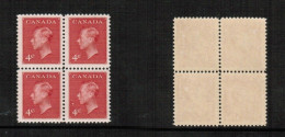 CANADA   Scott # 292** MINT NH BLOCK OF 4 (CPB-58) - Blocs-feuillets