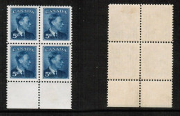 CANADA   Scott # 293* MINT LH BLOCK OF 4 (CPB-59) - Hojas Bloque