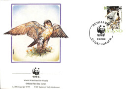 [917774]B/TB//O/Used-Islande 1992 - UTGAFUDAGUR, W.W.F, Oiseaux, Aigles & Rapaces Diurnes, Animaux - FDC