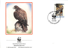 [917776]B/TB//O/Used-Islande 1992 - UTGAFUDAGUR, W.W.F, Oiseaux, Aigles & Rapaces Diurnes, Animaux - FDC