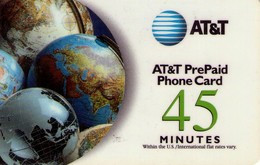 ESTADOS UNIDOS. US-ATT-0056A. AT&T Phone Card 4 Globes, 45 Green Minutes. 2001. (399) - AT&T