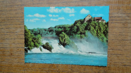 Suisse , Rheinfall Mit Schloss Laufen , Chute Du Rhin Et Le Château De Laufen  Carte Animée Embarcation Près De La Chute - Laufen-Uhwiesen 