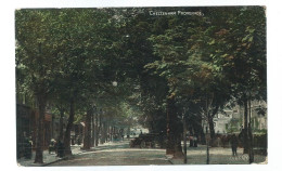 Gloucestershire  Postcard Cheltenham Promenade  Animated Old Car Posted 1907  Valentine's - Cheltenham