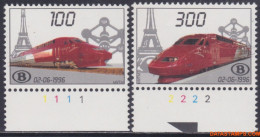 België 1996 - OBP:TRV 1/2, Plate Number - XX - Thalys High Speed Train - 1991-2000