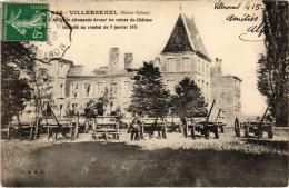 CPA Villersexel Artillerie Allemand Devant Les Ruines Du Chateau (1273675) - Villersexel