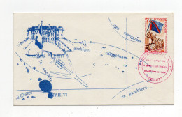 !!! LETTRE COMMEMO VISITE DU GENERAL DE GAULLE A PAPEETE LE 8/9/1966 - Covers & Documents