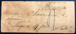 France, Griffe 60 LA MAISON BLANCHE Sur Lettre (LSC) TAD 9.4.1829 - (N425) - 1801-1848: Précurseurs XIX