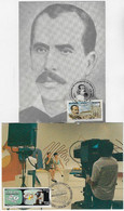 Brazil 1989 2 Maximum Card Stamp RHM-C-1634/1635 Tobias Barreto And Cultura TV Channel - Tarjetas – Máxima