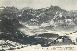 Postcard Switzerland Sommet Du Chamossaire Vallee Du Rhone Dent Du Midi - Cham