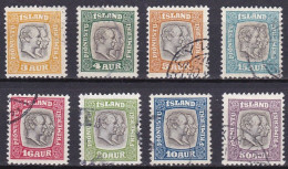 IS528 – ISLANDE – ICELAND – OFFICIAL – 1907-08 TWO KINGS ISSUE – SG # O99/106 USED 87,50 € - Service