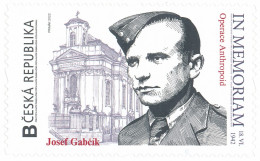 Czech Rep. / My Own Stamps (2022) 1399: IN MEMORIAM 1942 - Josef Gabcik (1912-1942) Operation Anthropoid / WW2 - Nuovi