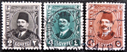 Egypte 1927 -1933 King Fuad   Stampworld N°  129_132A_134 - Usados