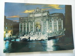 Cartolina Viaggiata "ROMA Fontana Di Trevi. Notturno" 1975 - Fontana Di Trevi