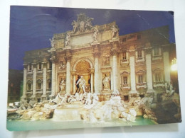 Cartolina Viaggiata "ROMA Notturno Alla  Fontana Di Trevi" 1968 - Fontana Di Trevi