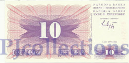 BOSNIA HERZEGOVINA 10 DINARA 1992 PICK 10a UNC - Bosnie-Herzegovine