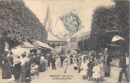 CPA 91 BRUNOY / LA PLACE DE LA FETE / MANEGE / ENFANTS - Brunoy