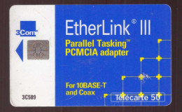 Télécarte Etherlink 3Com 09/94 1994 10.000ex  50U , état D'usage - 50 Einheiten