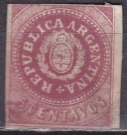 ARGENTINA 1862 5 C Without Accent And Small C Y & T 5 G (*) - Neufs