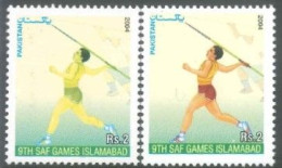 2004 PAKISTAN - RED COLOR MISSING - Athletics 9TH SAF GAMES ISLAMABAD - ERROR MNH - Pakistan