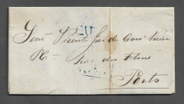 PORTUGAL PRE PHILATELIC LETTER - 1852 VIANA DO CASTELO - PORTO (PLB#02) - ...-1853 Prephilately