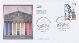 FRANCE 2015_Envel. 1er Jour_fdc_Assemblée Nationale, Le Palais Bourbon (4978).Oblit. PJ Paris 19/09/15. - 2010-2019