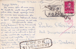 Romania, 1941, WWII Military Censored CENSOR ,BRASOV POSTACRD  POSTMARK - World War 2 Letters