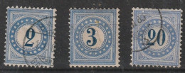 SUIZA TAXES 1878 - YV 2 - 3 - 6 - Revenue Stamps